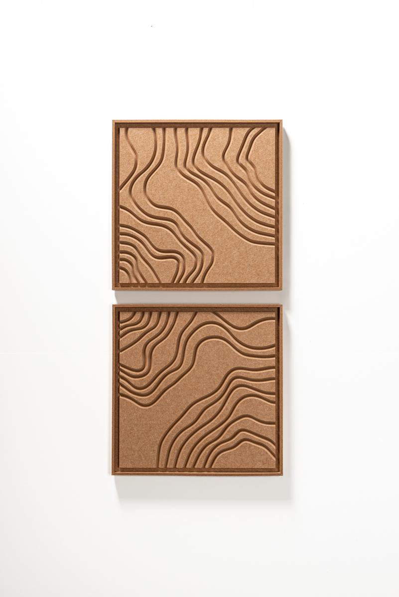Deux panneaux FeltArt Naturale Soft Dune dans un intérieur contemporain