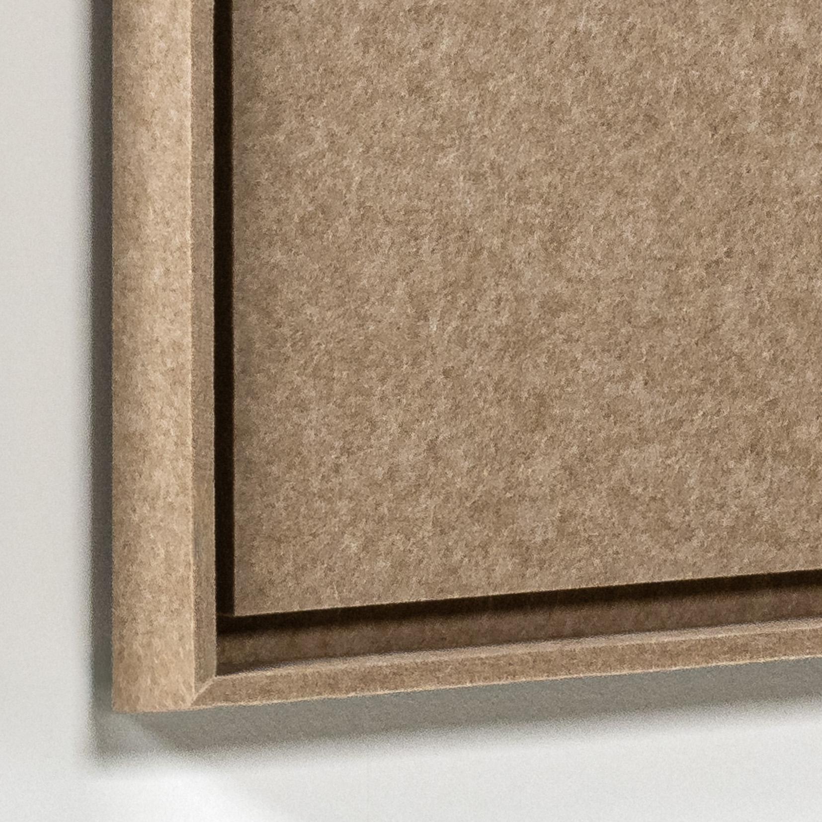 Vue détaillée de Deux panneaux FeltArt Verdure Pale Sand dans un intérieur contemporain