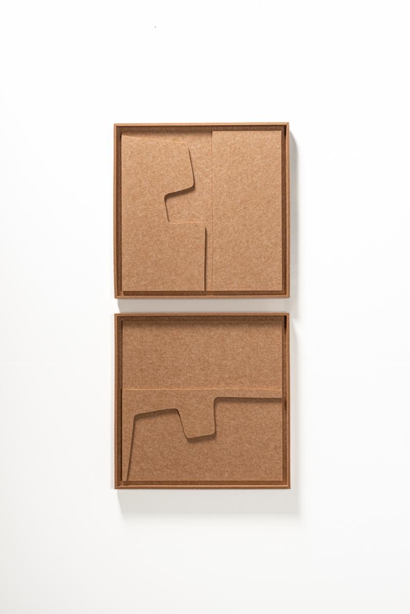 Deux panneaux FeltArt Estile Soft Dune dans un intérieur contemporain
