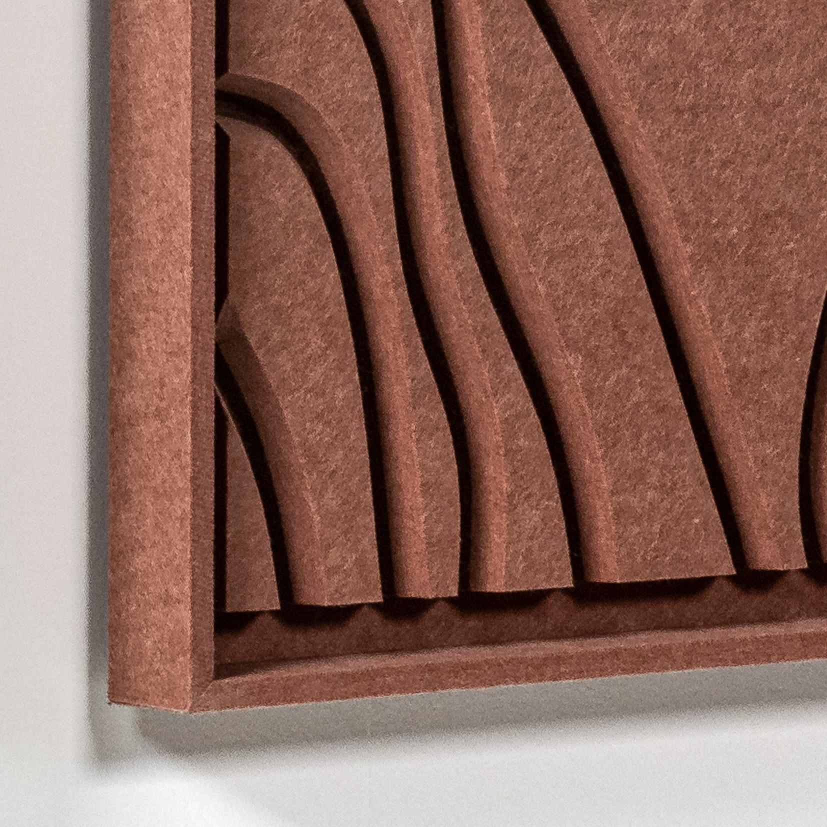 Vue détaillée de Deux panneaux FeltArt Naturale Terra Bloom dans un intérieur contemporain