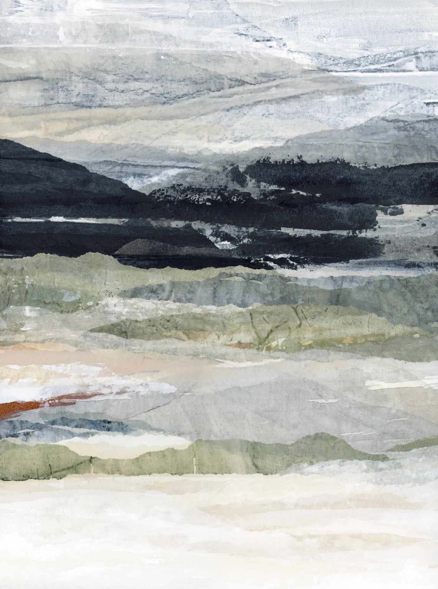 Fin de l'hiver en paysage texturé