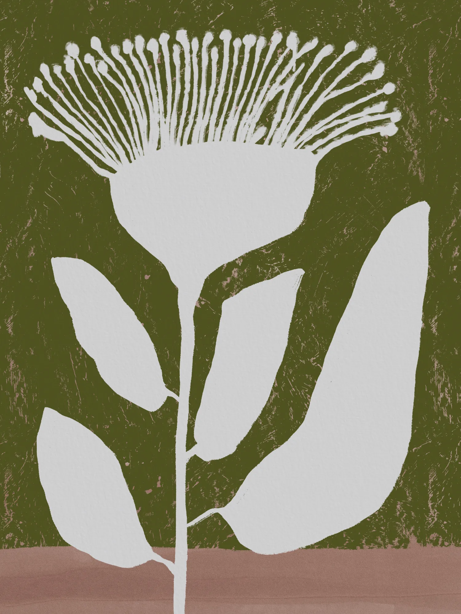 Botanical Design Of A Flower Against