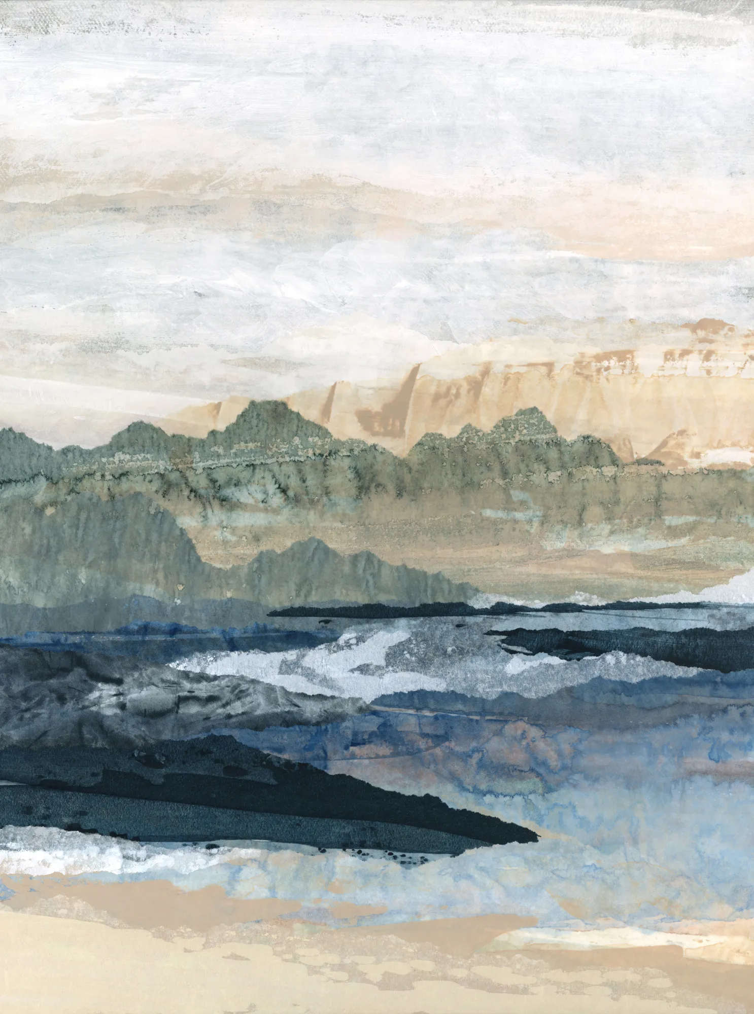 Éveil d'été sur la côte abstraite