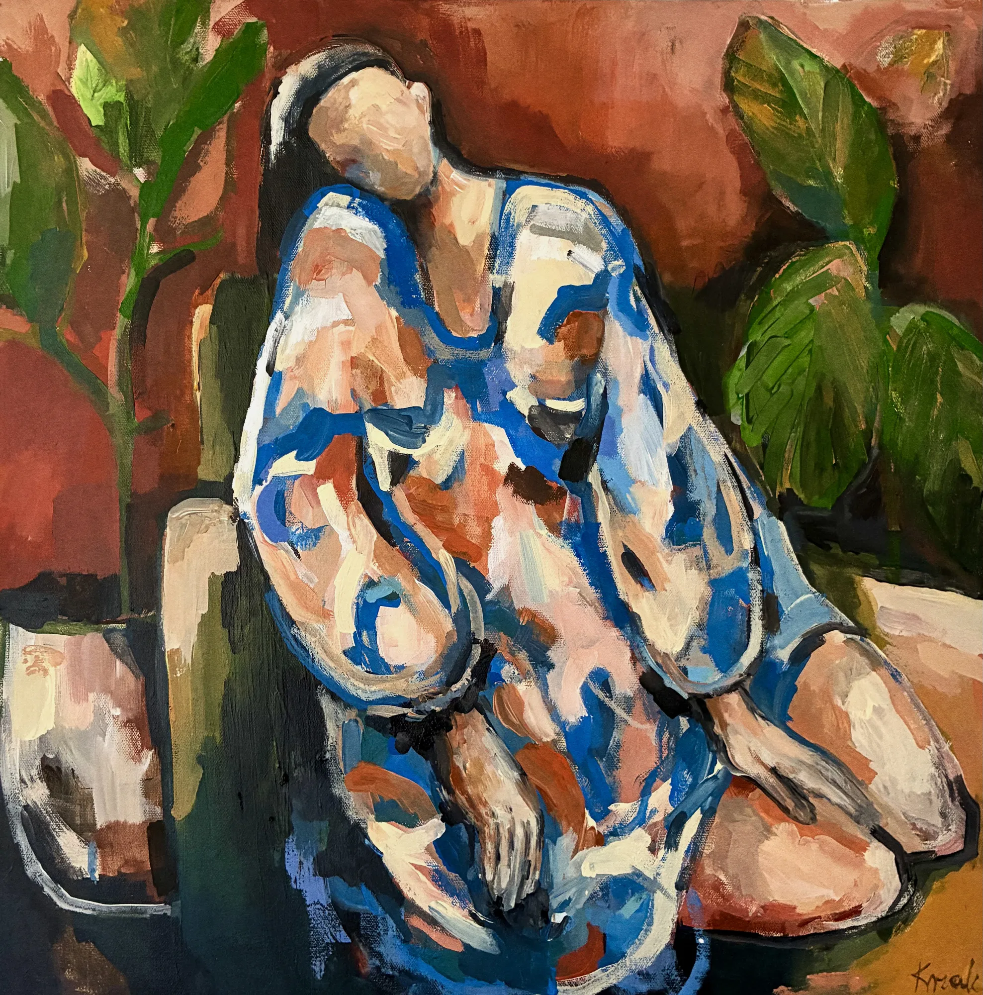 Alice parmi les feuillages bleus