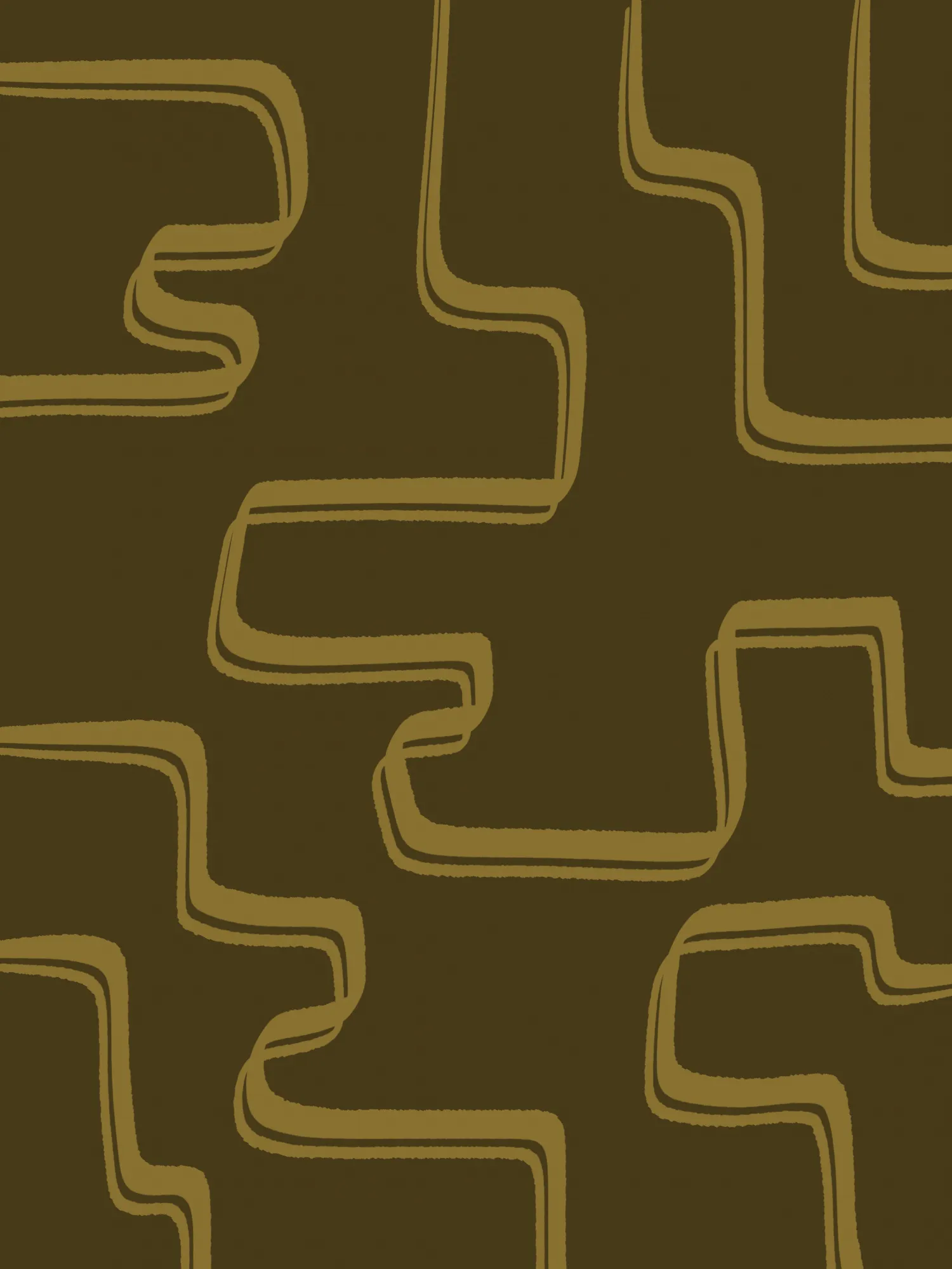 Olive Green Abstract Lines