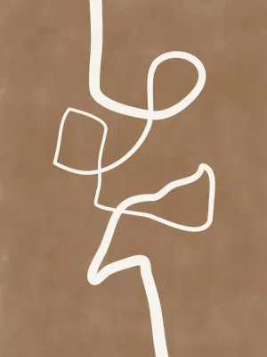 White Single Line Artwork