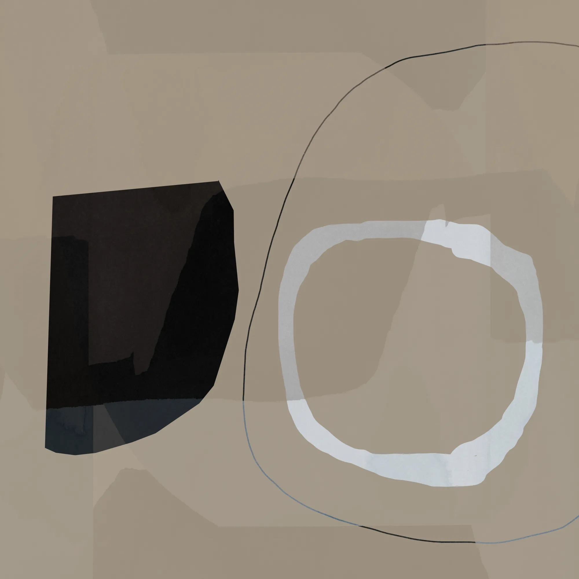Neutral Shapes Abstract No 1