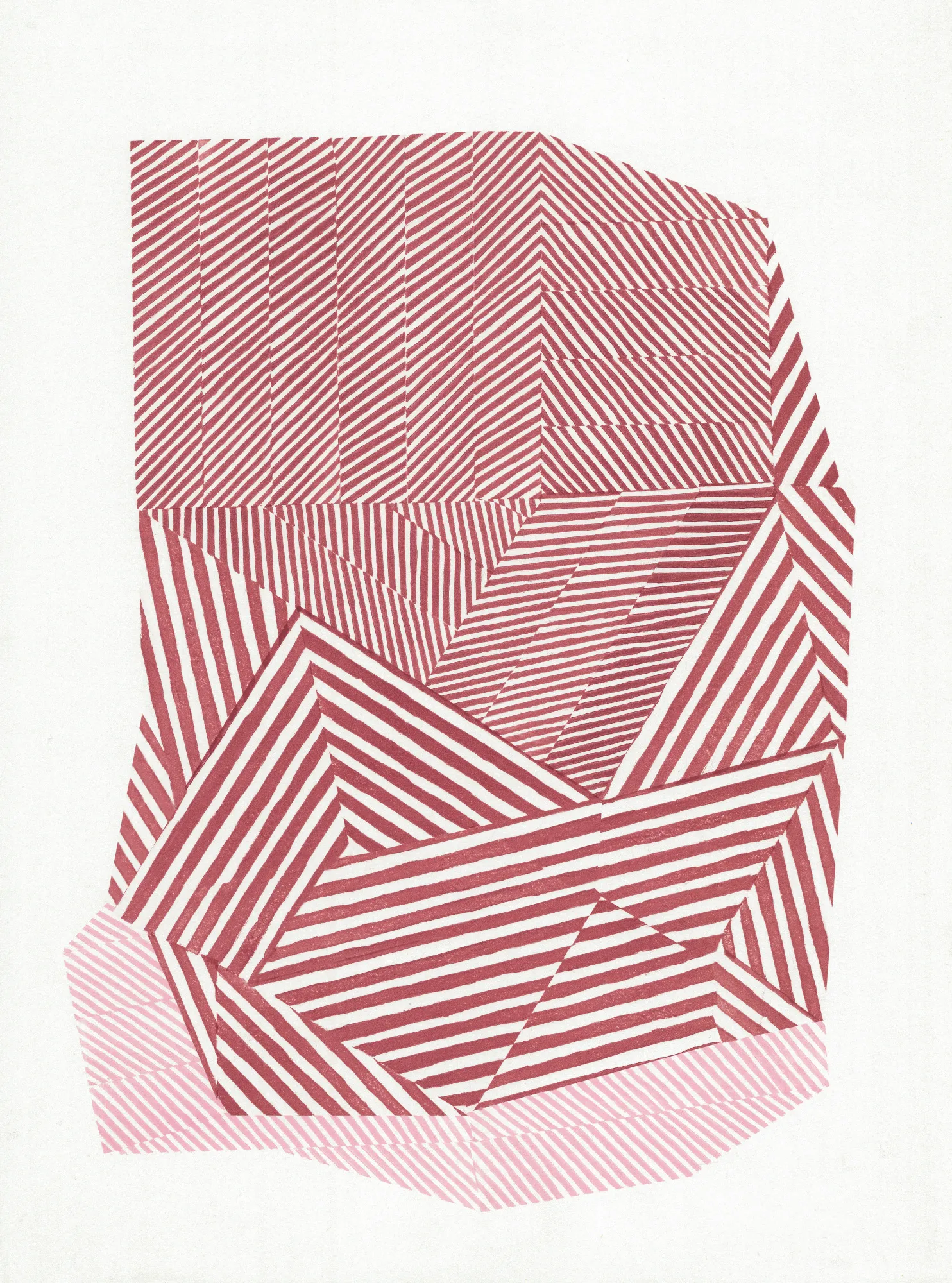 Striped geometric shape