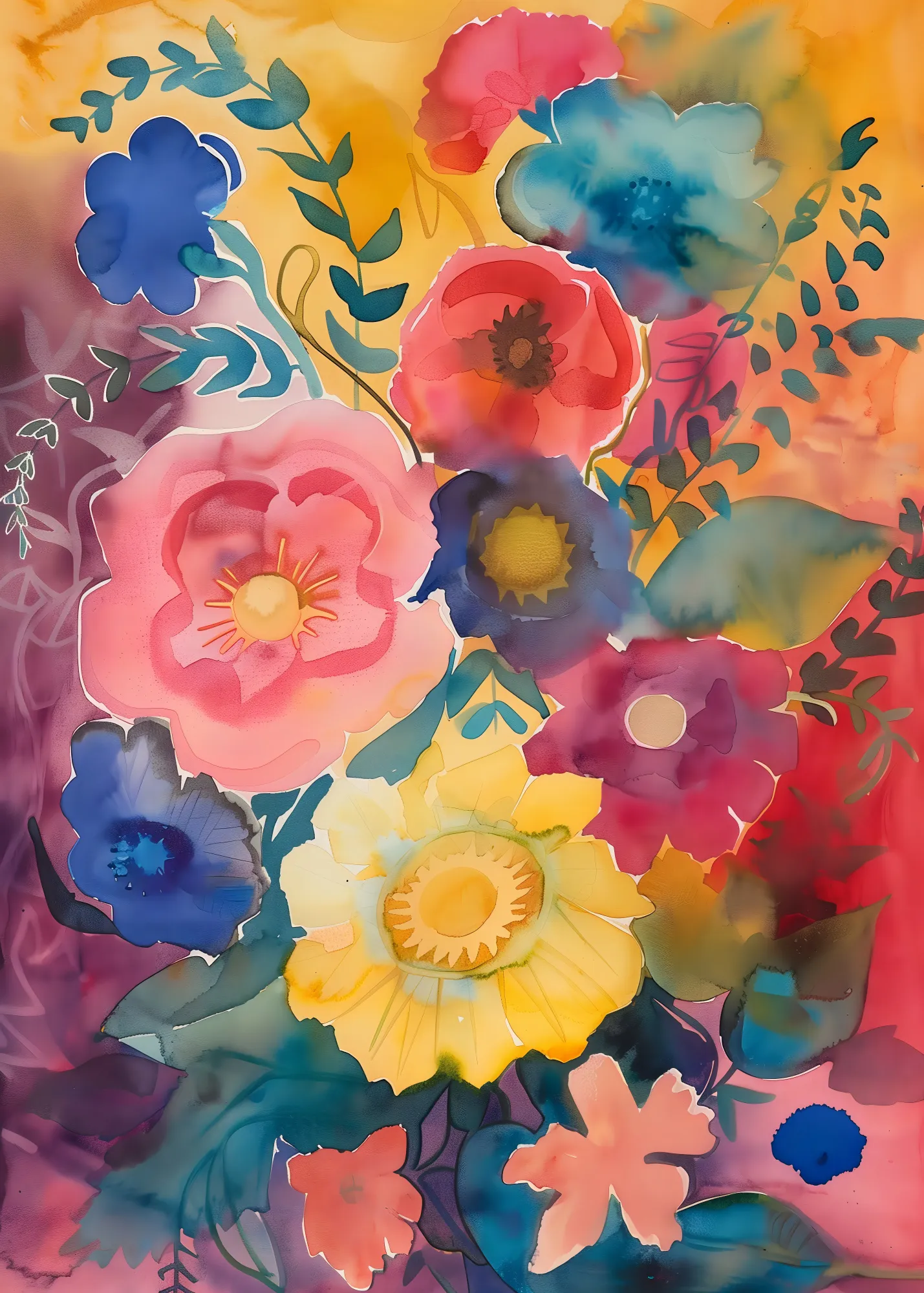 Watercolor Floral No. 6