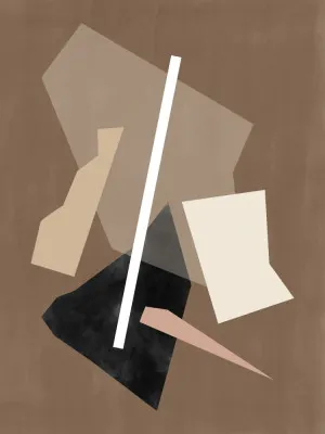Brown Paper Cuts Painting