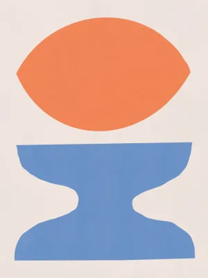 Organic Shapes In Orange and Blue