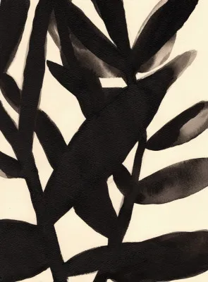 Branches en noir et beige ii par janel bragg