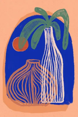Blue Oasis Vases