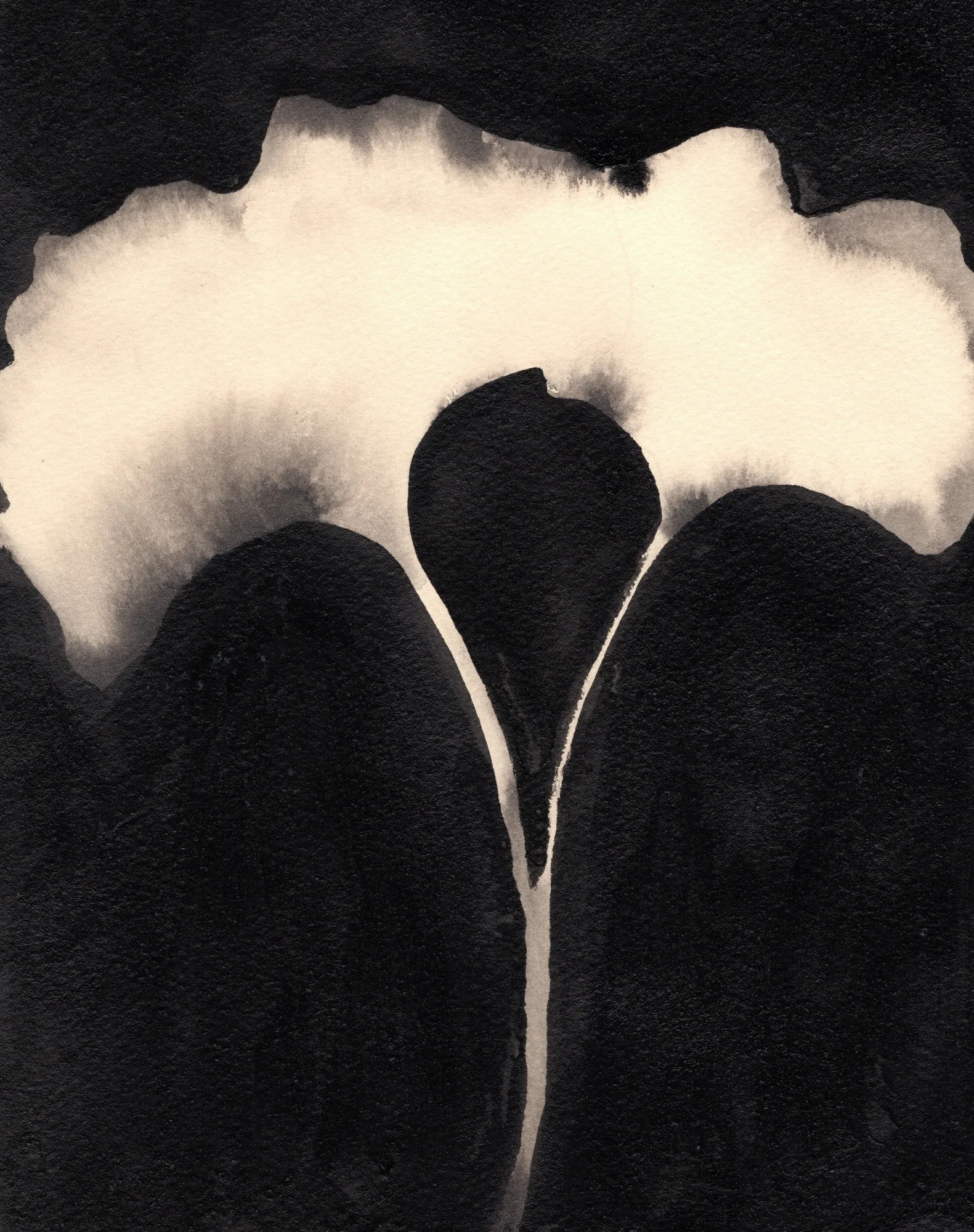 Gingko leaves pair i, illustration botanique en portrait