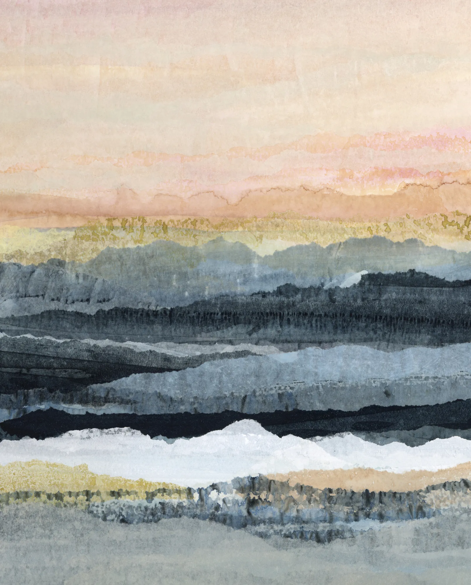 Reflets au crépuscule, illustration verticale