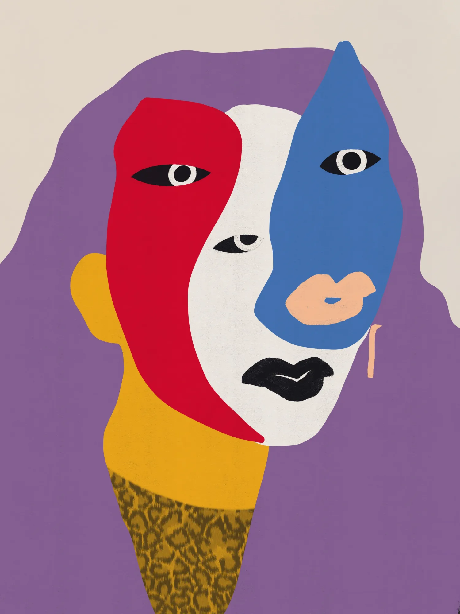 Portrait abstrait et coloré par little dean