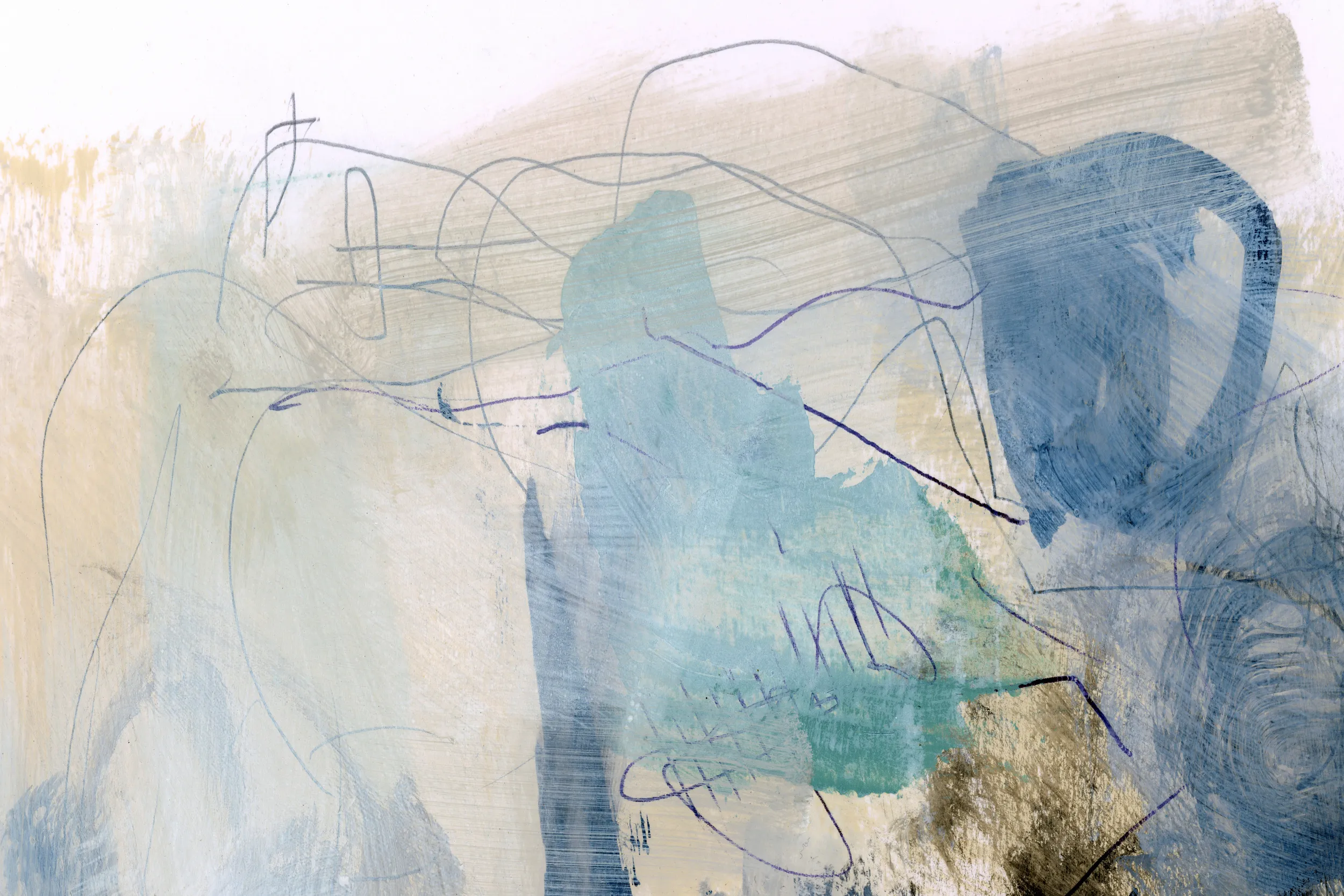 Abstraction paysagère en bleu par dan hobday
