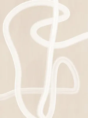 White Brush Stroke Poster