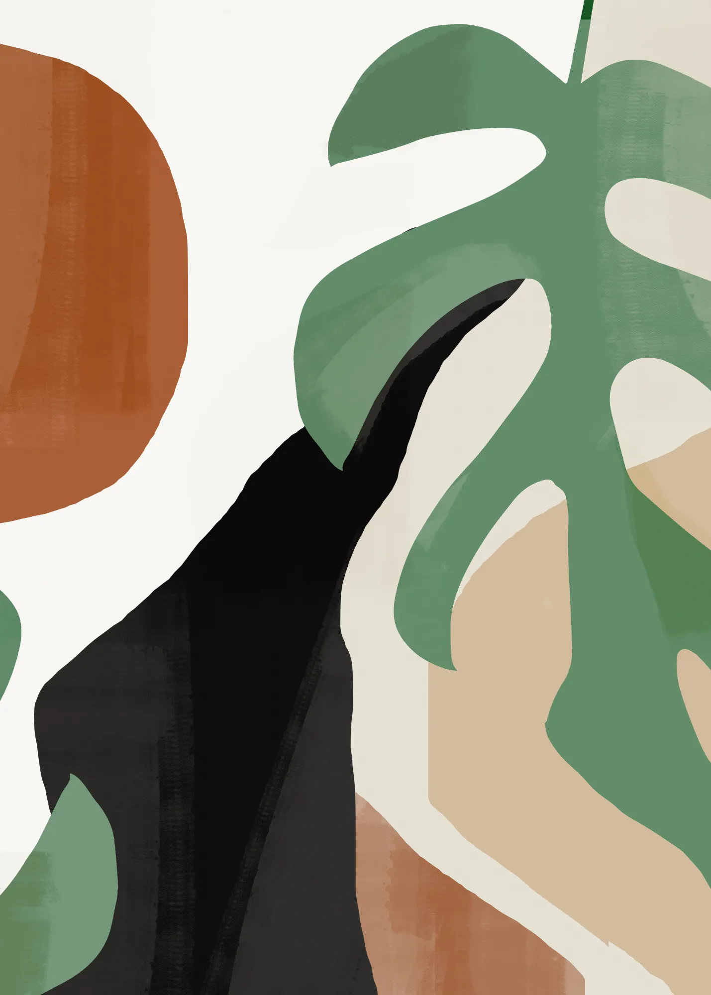 Abstract Art Tropical Leaves