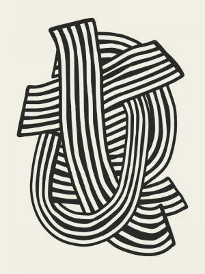 Striped Abstract In Black