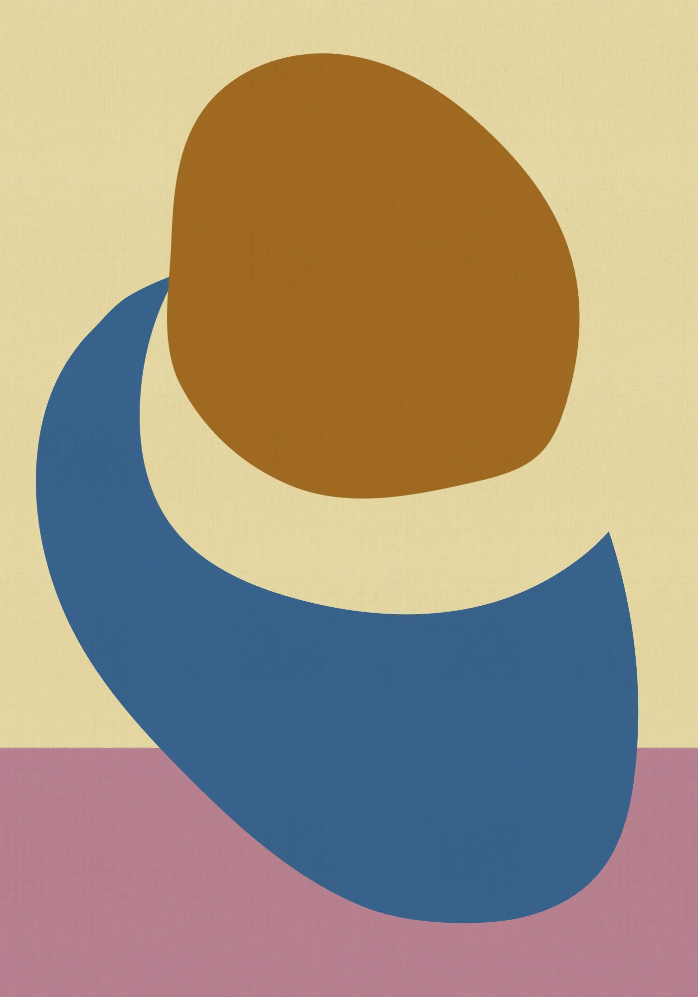 Balanced Stones in Blue , Butter Yellow and Terra