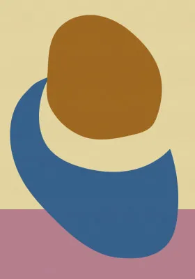 Balanced Stones in Blue , Butter Yellow and Terra