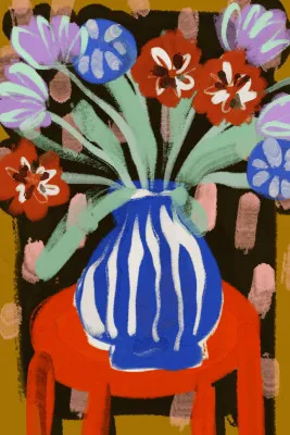 Vase of Joyful Blooms