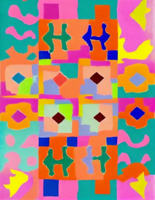 Vivid Geometric Tapestry