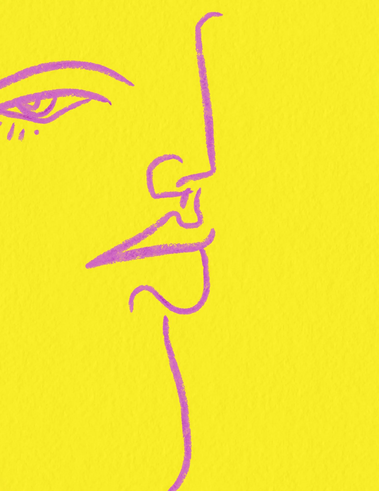 Portrait en ligne sur fond jaune par jlc art