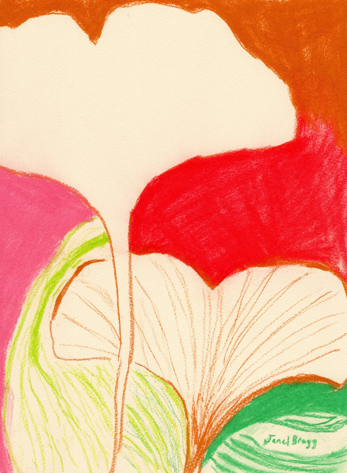 Ginkgo leaves in color i par janel bragg