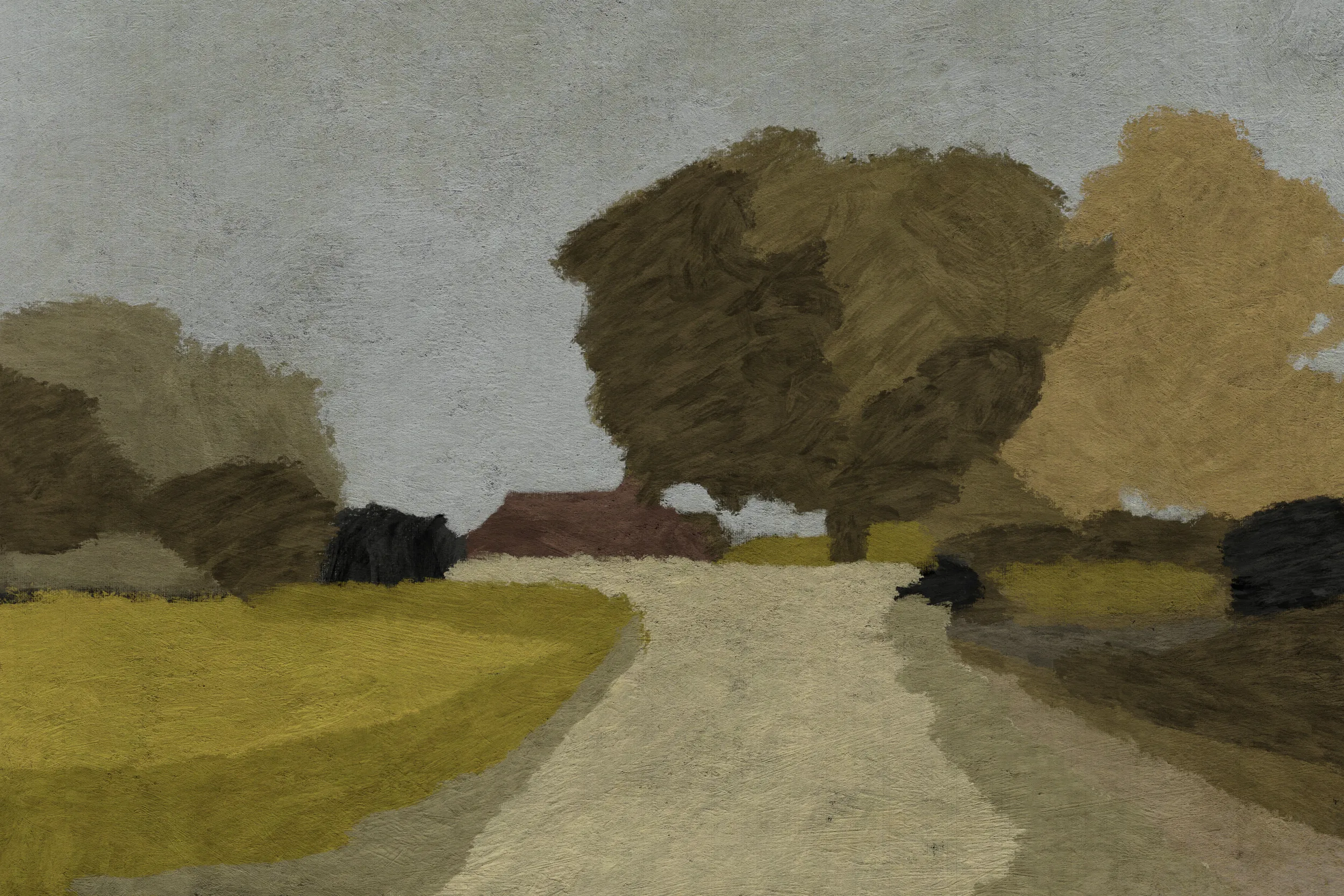 Paysage abstrait aux teintes naturelles de kent