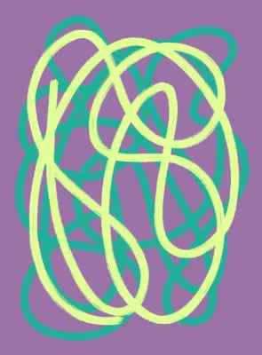 Swirl 2x, illustration abstraite en portrait