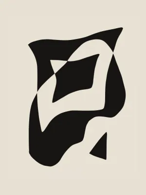 Bold Black And White Geometric Composition