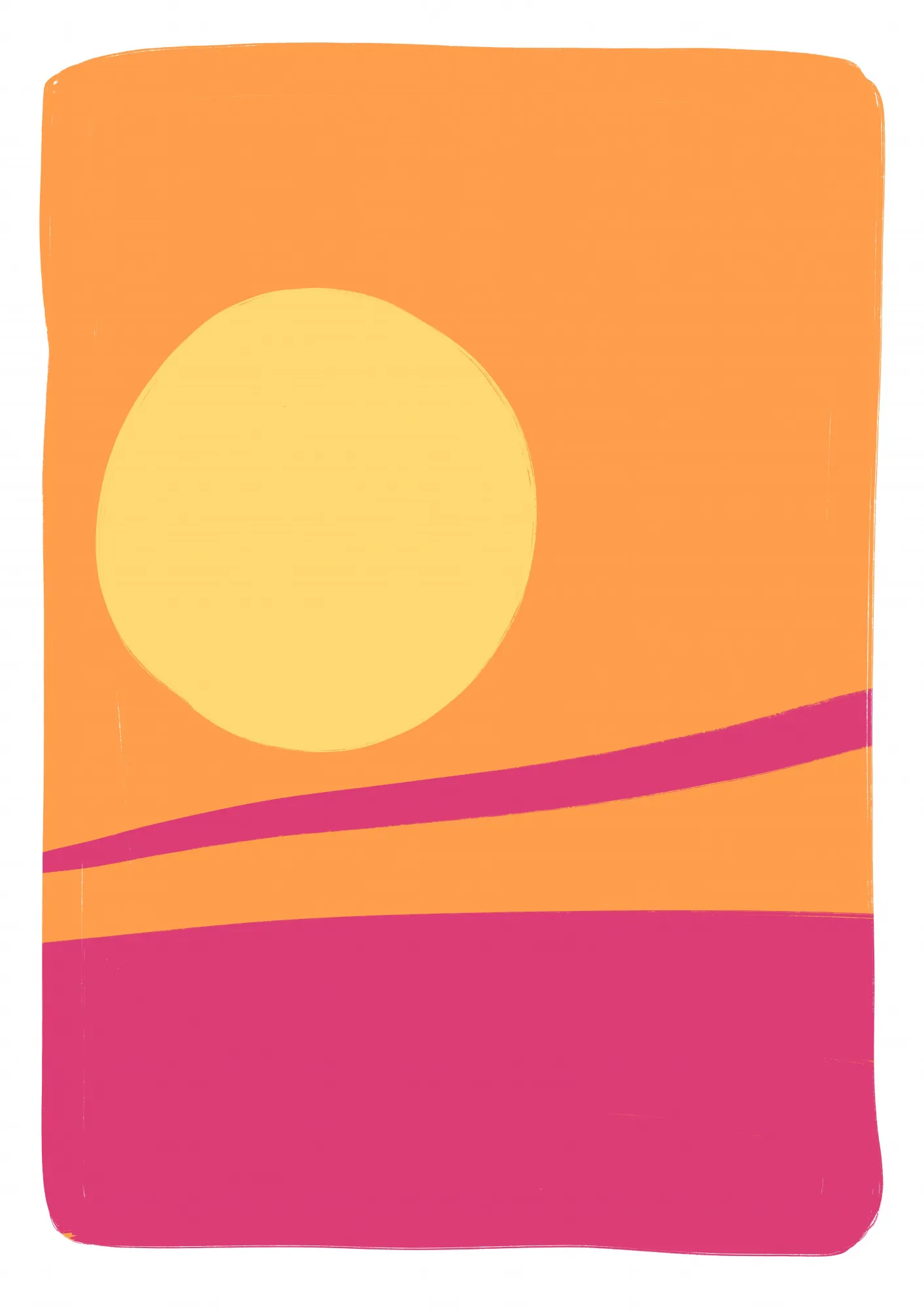 Coucher de soleil vibrant en portrait abstrait