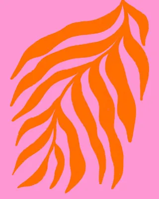 Silhouette vive d’une feuille colorée