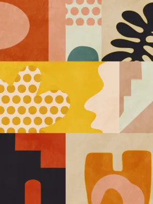 Composition abstraite de formes géométriques en extérieur