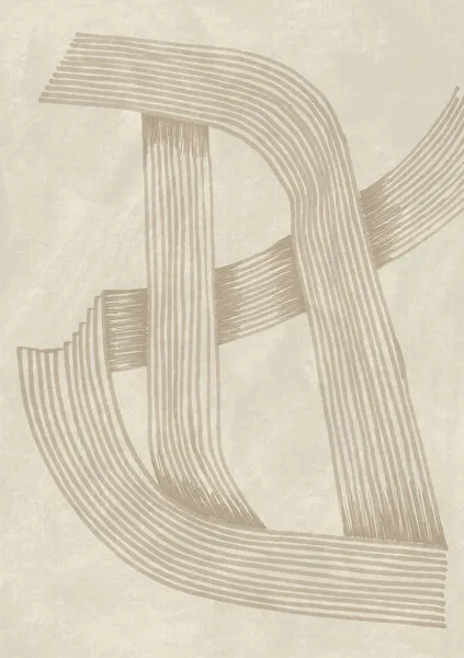 Woven Beige Lines