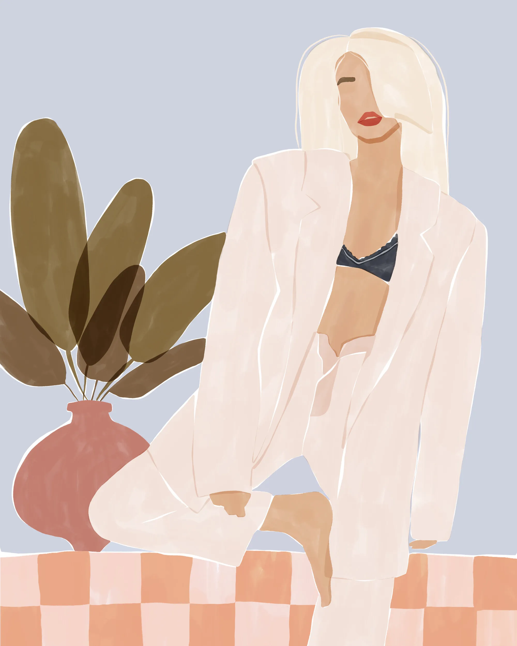 Blonde Fashion Confidence