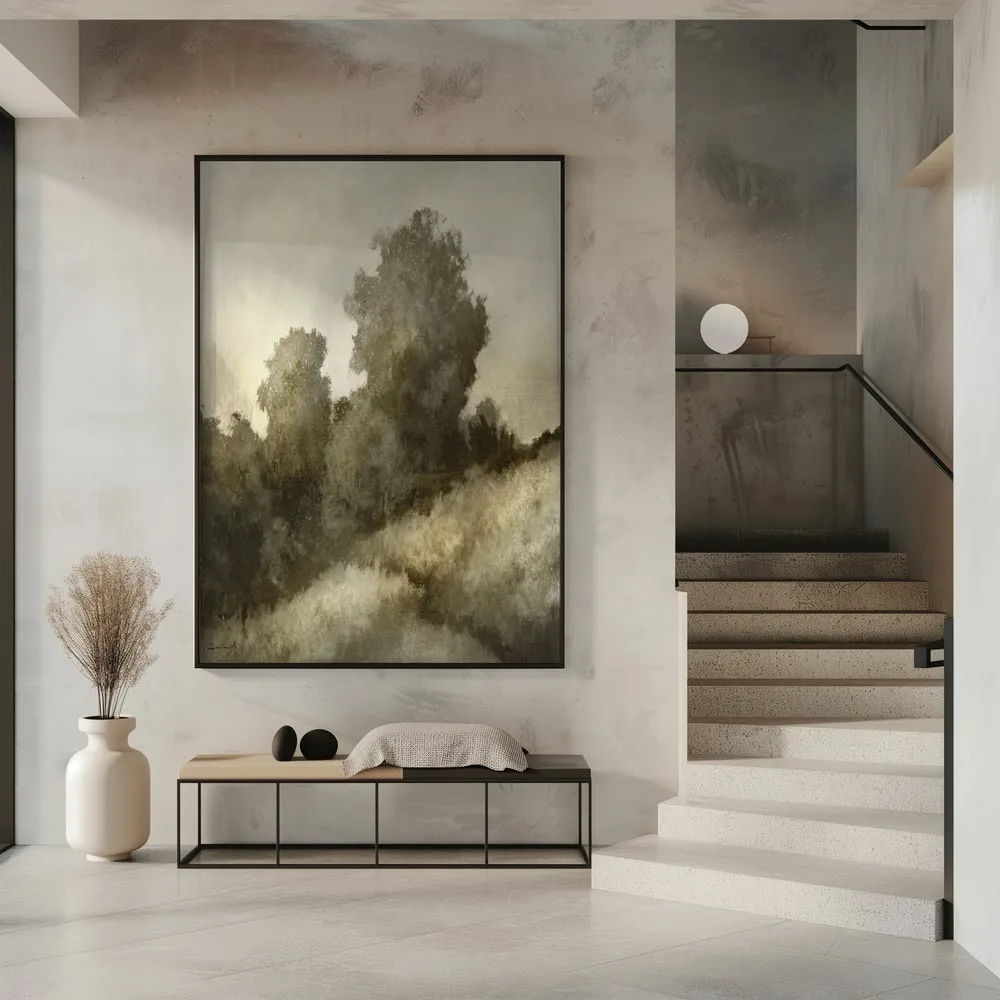 Devon hill, paysage abstrait en plein air en situation